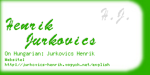 henrik jurkovics business card
